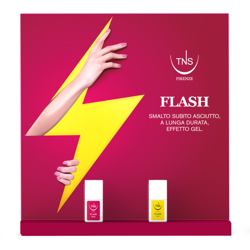 Base e Top Flash TNS ad asciugatura ultra rapida 10 ml Espositore da 20 pz