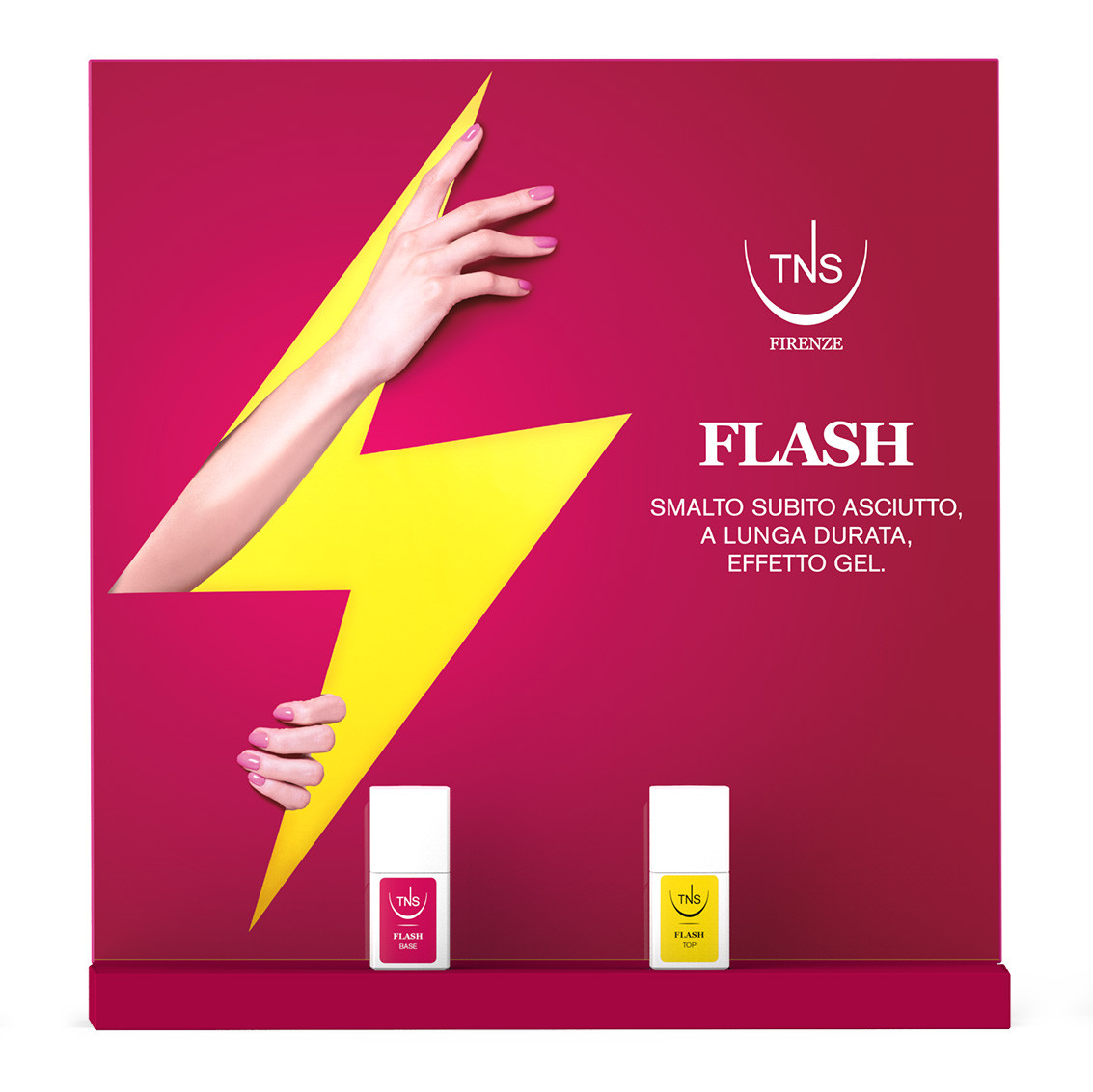 Base e Top Flash TNS ad asciugatura ultra rapida 10 ml Espositore da 20 pz